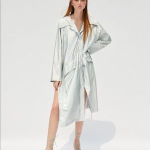 Zara Metallic Trench Coat